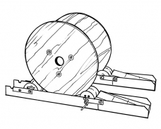PPR1 Portable Payoff Rollers (Pair) with drum