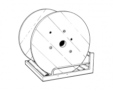 A4 Cable Roller - 200kg 3-Rollers - with large drum